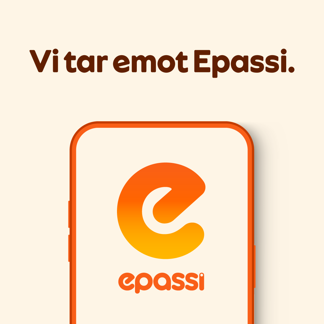 Vi tar emot Epassi (orange telefon).
