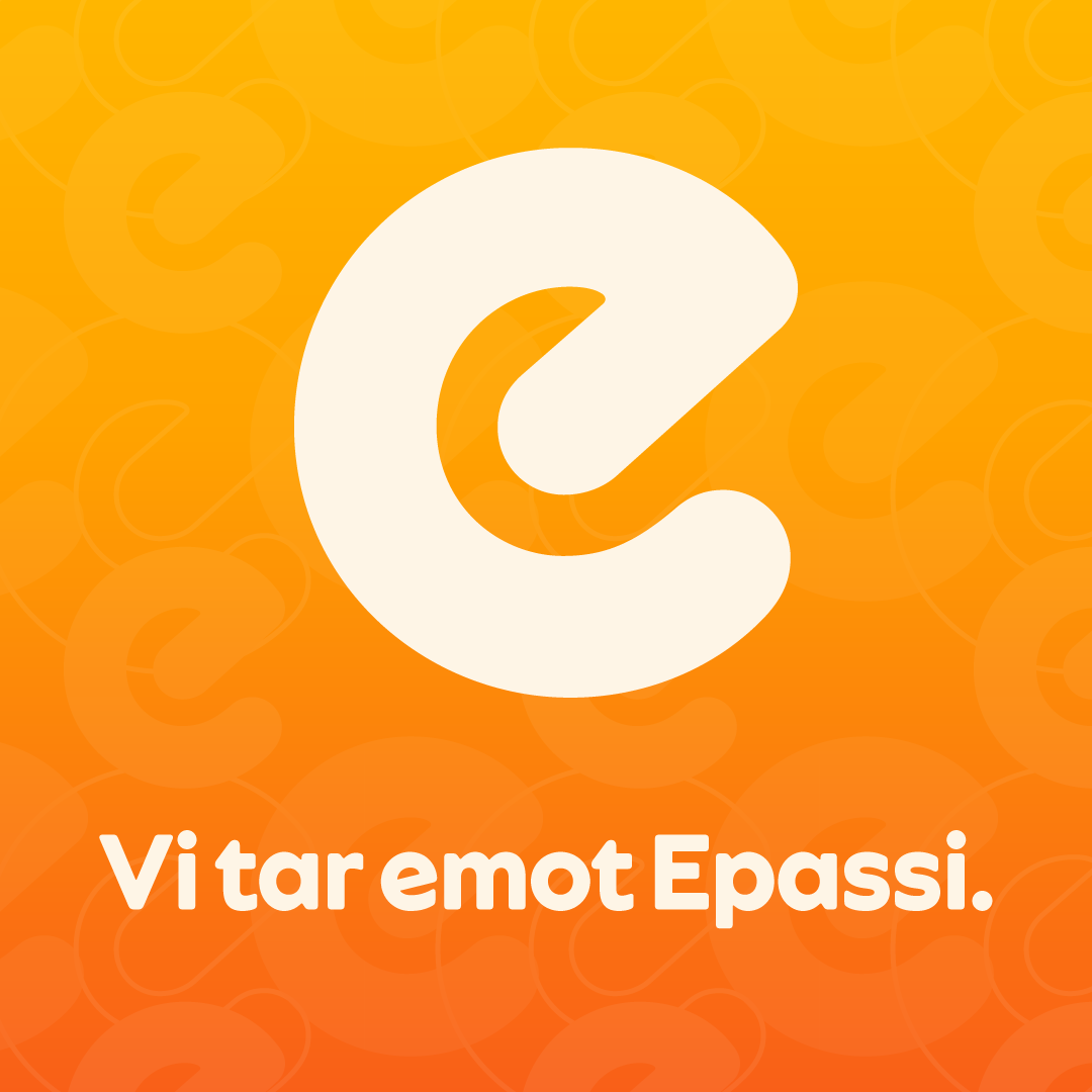 Vi tar emot Epassi (orange bakgrund)